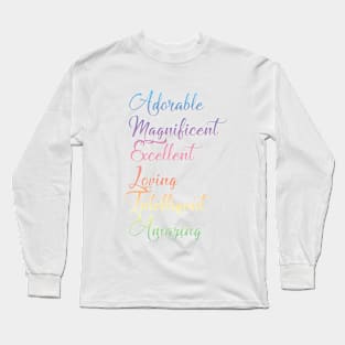 Gifts for AMELIA ~ Adorable, Magnificent, Excellent, Loving... [ND#6C1V1] Long Sleeve T-Shirt